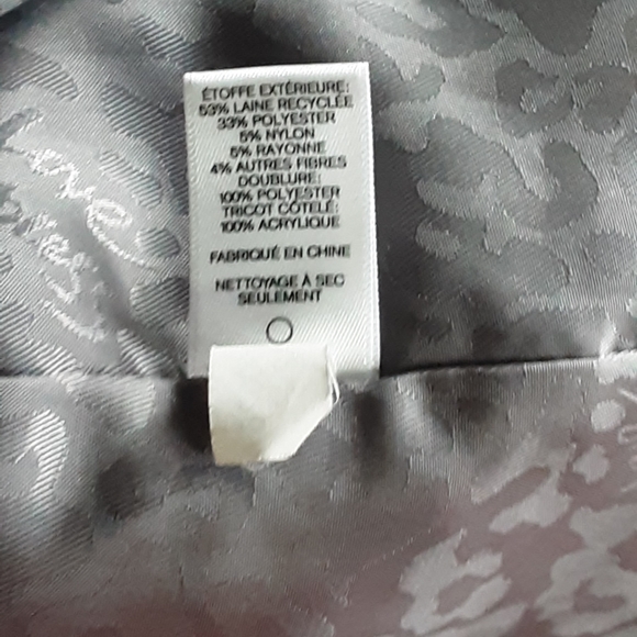 WOMENS EXPRESS WARM & COZY WOOL GRAY CAR COAT M - Picture 8 of 8